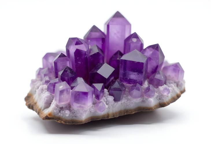 Quartz Crystal Splendor CloseUp of Rough Amethyst